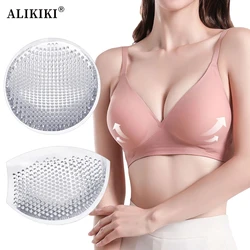 Silikonowy biustonosz lepki lifting piersi wkładka samoprzylepny Push Up cienkie grube wkładki na klatkę piersiową strój kąpielowy wzmacniacz filiżanki Bikini, wkładki do stanika