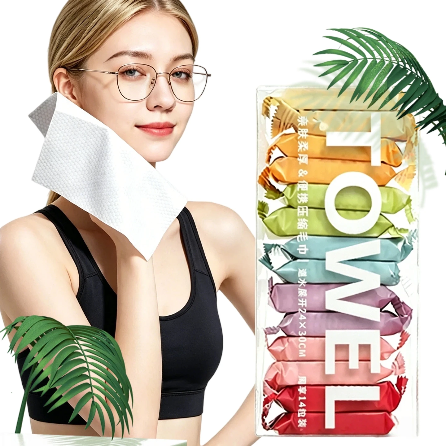 14pcs/box Disposable Washcloth Portable Travel Towel Thickened Compressed Face Cleansing Beauty Square Towel