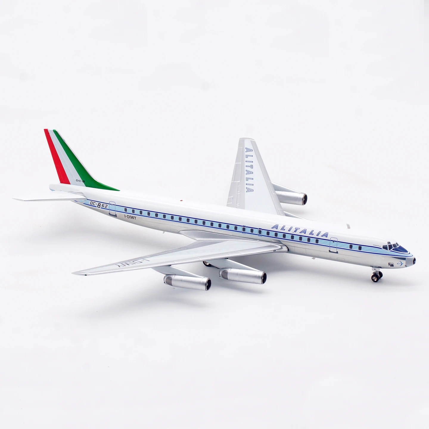 IF862AZ0725P Model Samolotu Kolekcjonerski ze Stopu Metalu, Prezent, INFLIGHT 1:200 Alitalia McDonnell Douglas DC-8-62, Model Samolotu Odlewany, I-DIWY
