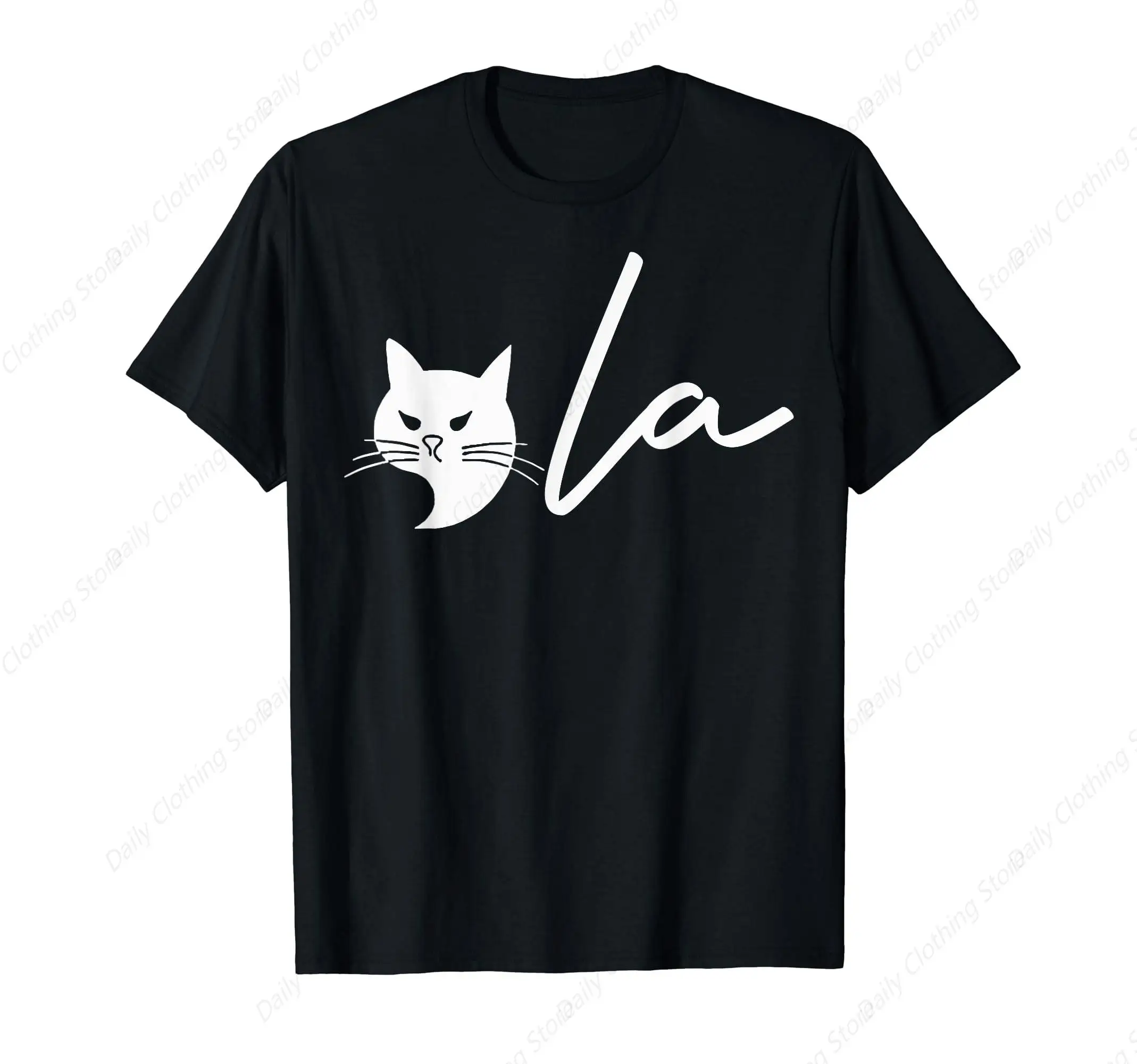 Kamala Harris Cat Lettering Positive Funny Kamala Cat 2024 T-Shirt Summer Men Women Cotton Tee Daily Soft Unisex Clothing Tops