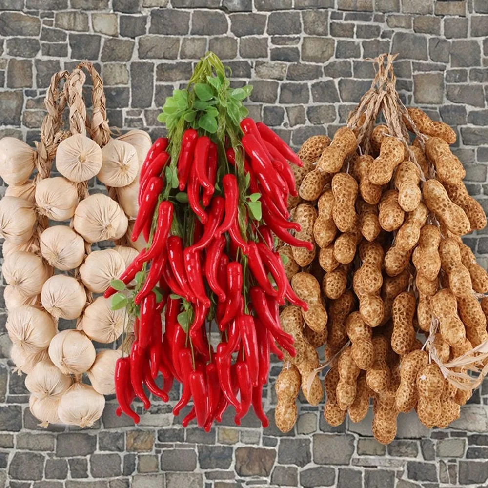 

Restaurant Kitchen Decoration String Pendant Wall Decor Fake Vegetables Simulation Food Artificial Vegetables Photography Props