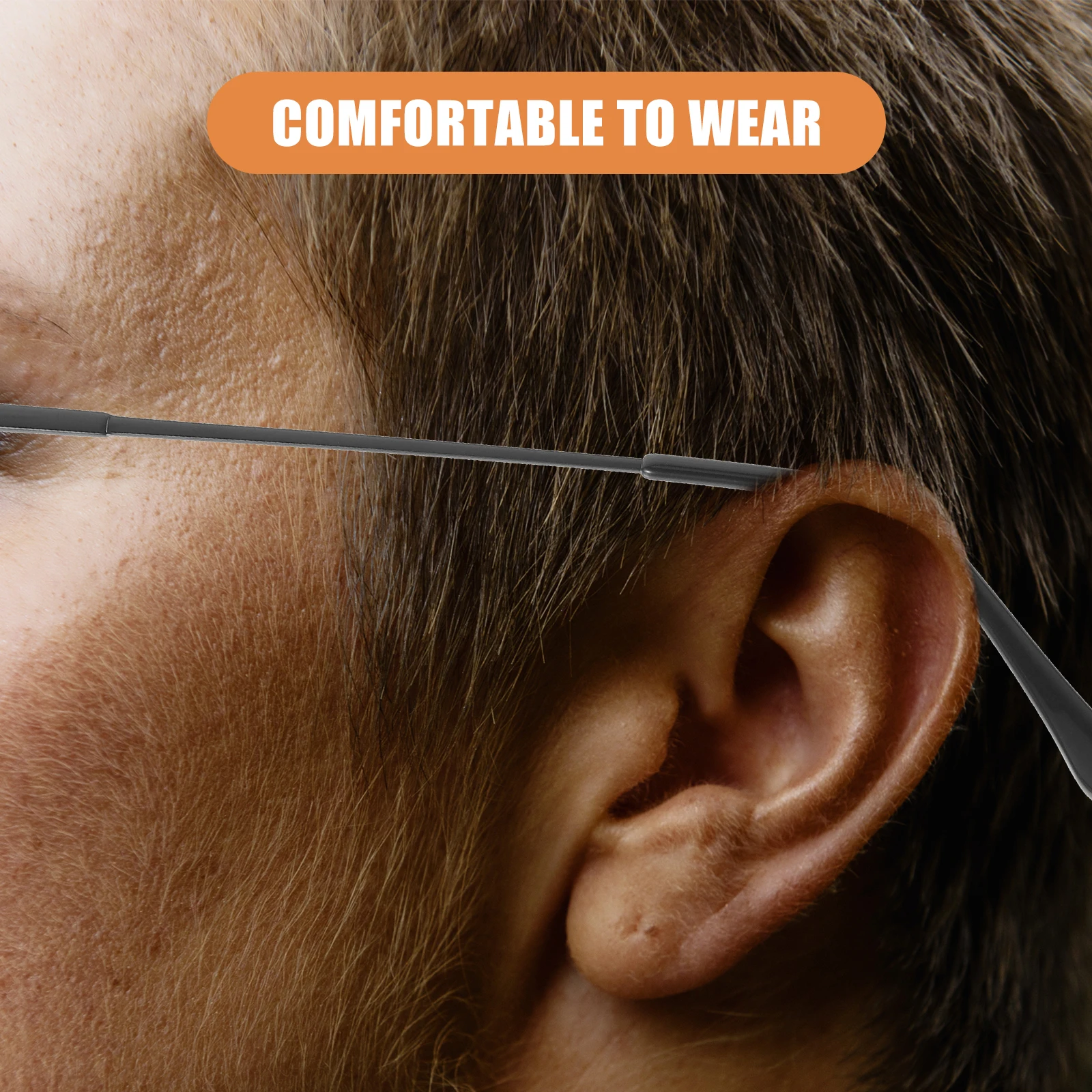 استبدال نظارات الساقين 1 مللي متر مزدوجة الأسنان النظارات المعدنية الأسلحة لقراءة النظارات الشمسية قصر النظر نصائح معبد البلاستيك الأسود