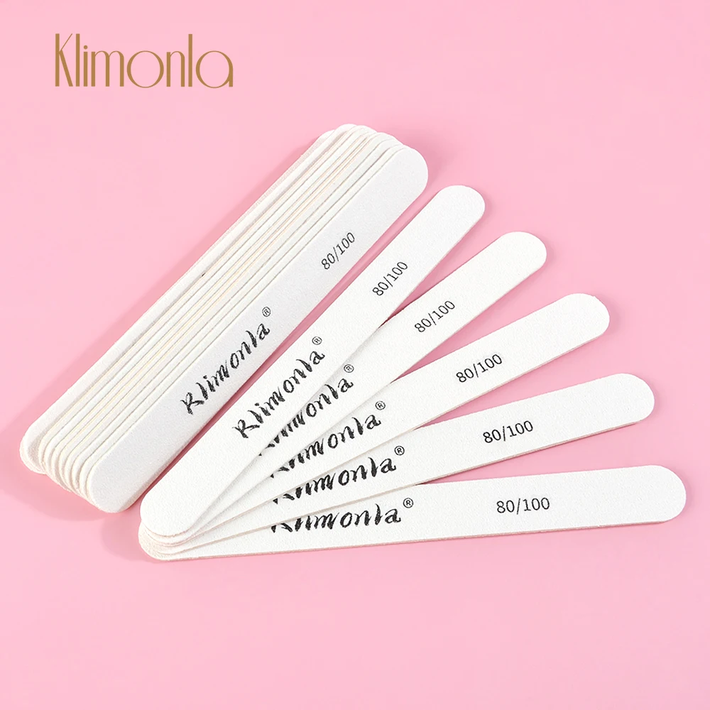 

10Pcs Nail File 80/100 White Wooden Thick Sandpaper Nails Buffer Polishing Washable lime a ongle Professional Manicure File Set