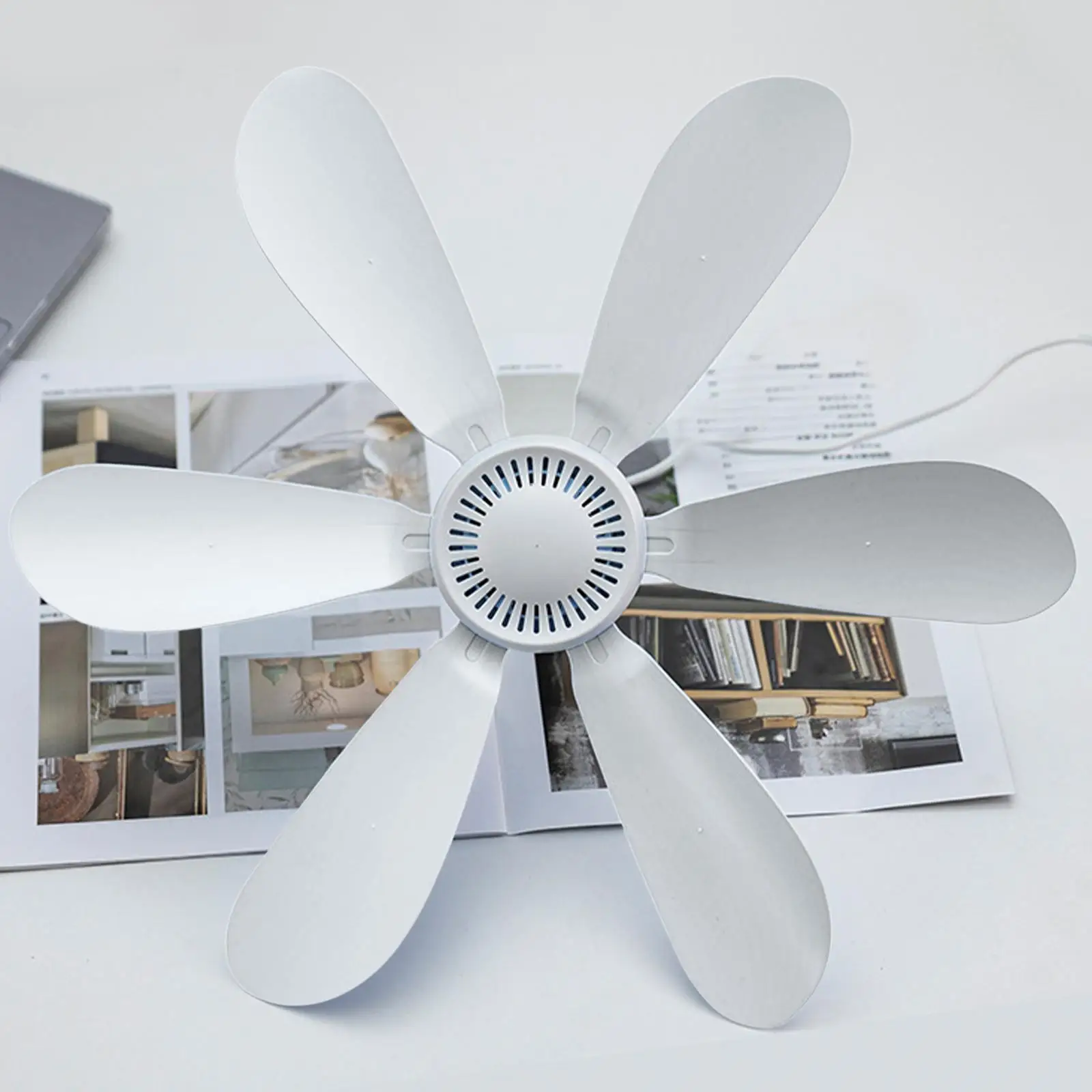 Ventilador pendurado portátil Mini USB, Refrigerador elétrico, Noiseless 5 para cama, barraca, escritório, acampamento, ao ar livre, refrigerador