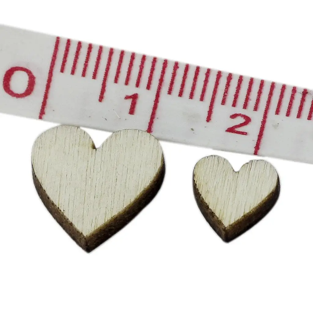 

100Pcs Wooden Shape Embellishments Vintage Wedding Dcoration