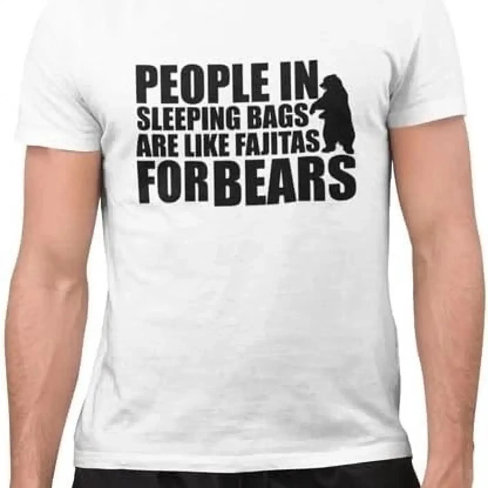 Lustiges T Shirt Fajitas für Bärenwochenende Abenteuer Camping Neuheit toll vintage Washed Comfortable Casual streetwear