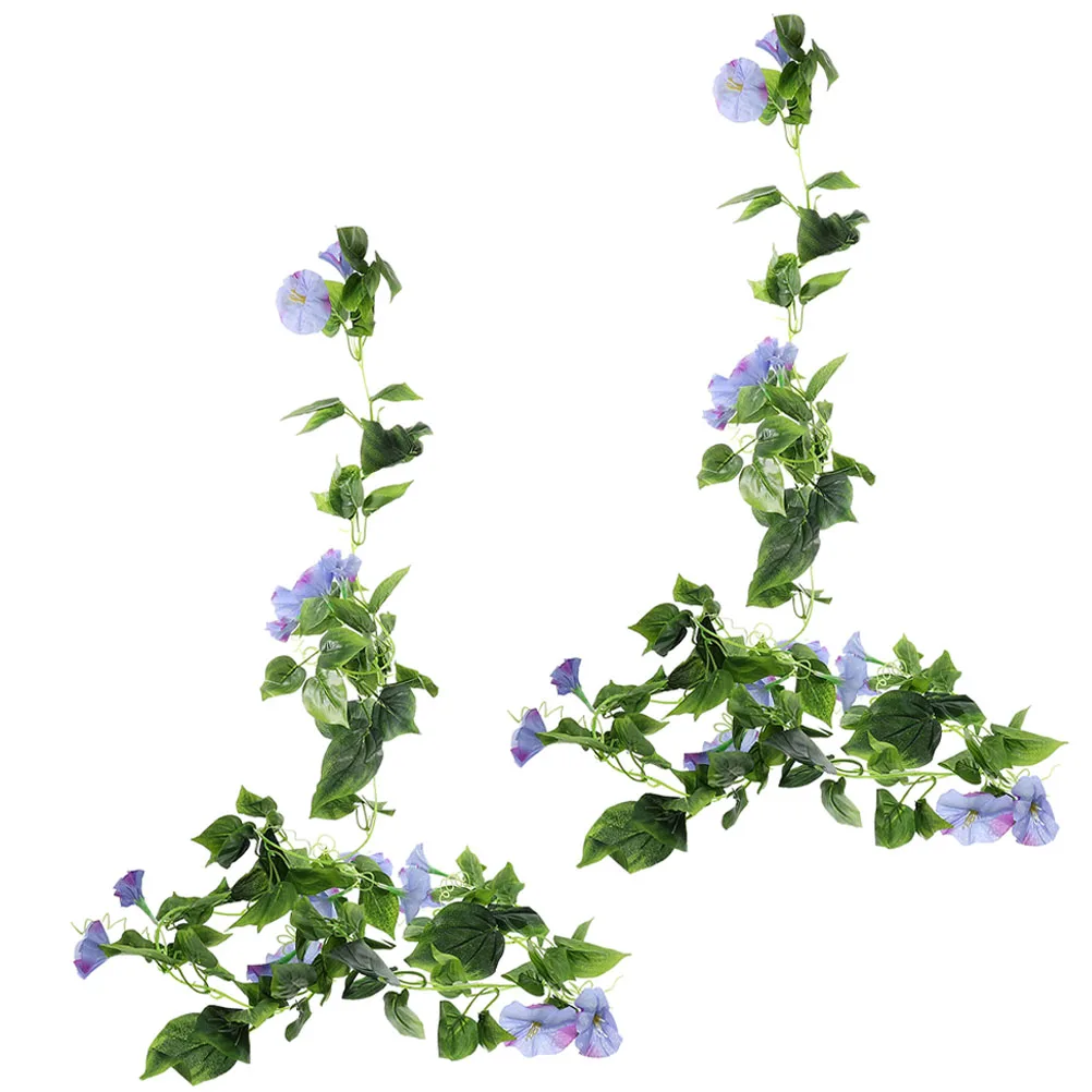 

2pcs High Simulation Flower Garland Faux Floral Garland for Home Wedding Long Lifelike Faux Floral Vines