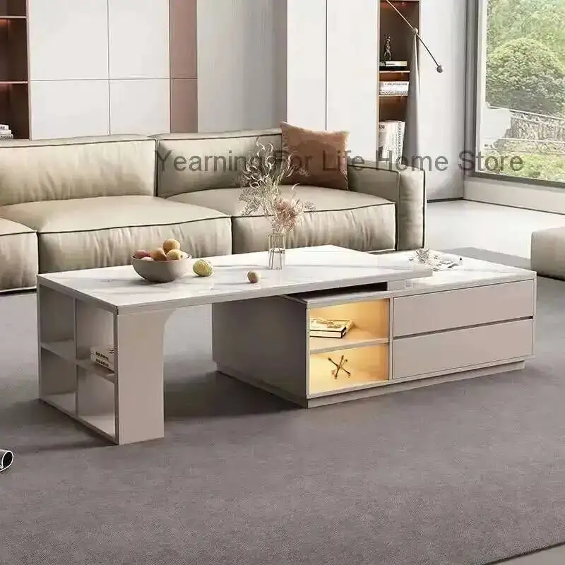 

High Cute Aesthetic Drawers Minimalist Side Table Standing Space Saving Coffee Table Unique Meubles Lounge Suite Furniture