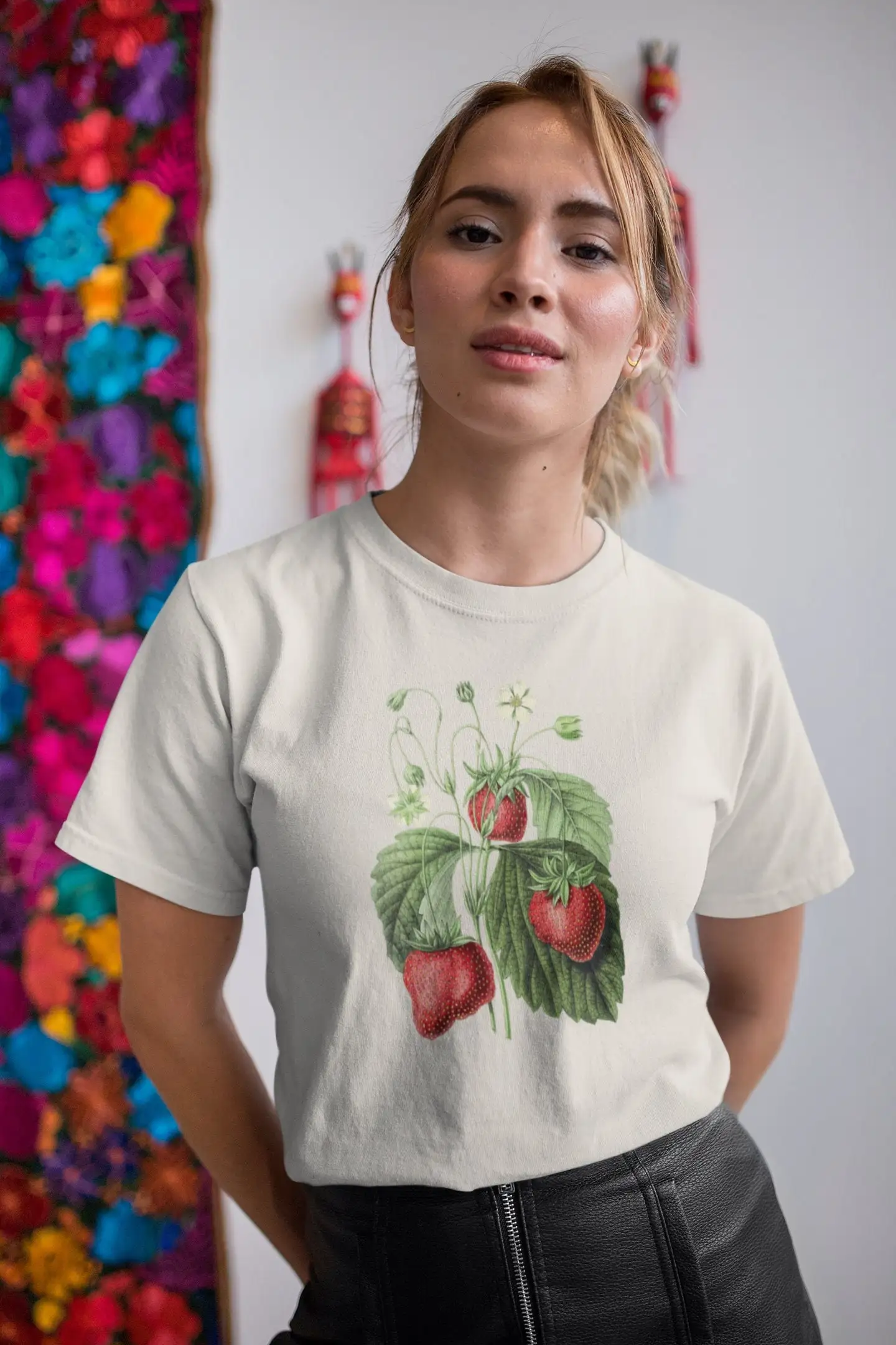 Strawberry T Shirt Botanical Cottagecore Clothing Vintage Strawberries s Berry Fruit Retro for Women