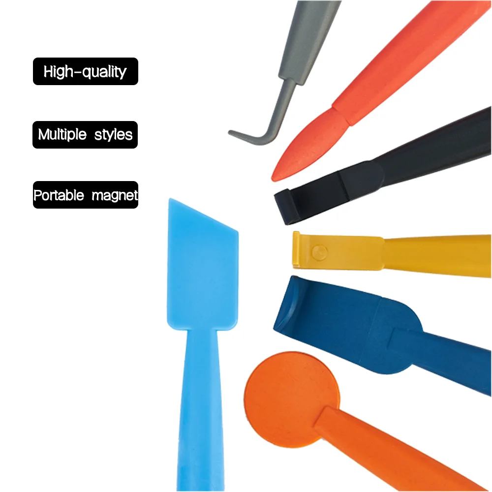 KUNAISICarbon Fiber FilmMagnetic Stick Squeegee Set Window Tint Wrapping Scraper Car Sticker Install Vinyl Applicator Tools Kit