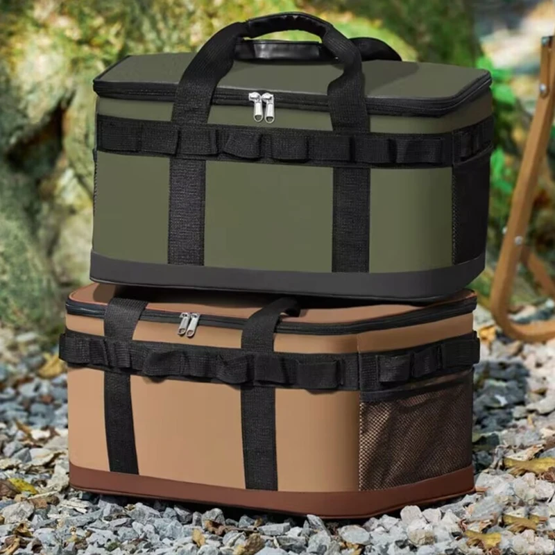 

23L Large Capacity Collapsible Cooler Bag Insulated Picnic Lunch Bag Box Cooling Bag for Outdoor Travel Camping BBQ Family Party