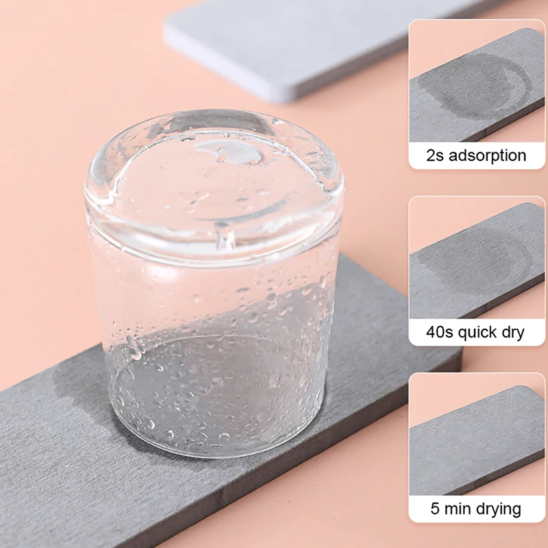 Home Diatomite Mat Water Absorbing Pad Heat Resistant Coaster Diatomaceous Earth Kitchen Sink Faucet Mat Non Slip Quick Drying