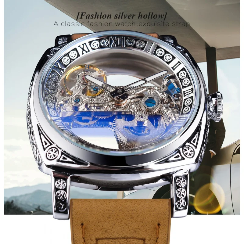 Official brand free shippingMechanical Men's Hollow-out Hot-Selling Mechanical High-End Watch