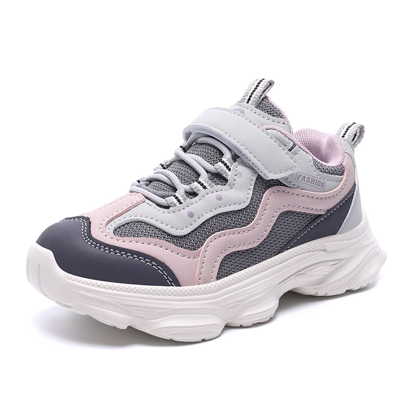 

Осенние детские кроссовки для мальчиков и девочек, модная кожаная милая детская повседневная обувь с сеткой, зимняя теплая баскетбольная обувь для бега для девочек