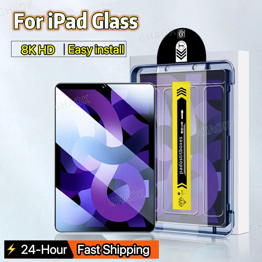 

Защитная пленка для экрана iPad Air M2 из закаленного стекла Pro 11/13 M4 для 5/6/7/8/9/10-го поколения Air4/5 Mini6 Air3 10,5 закаленная пленка