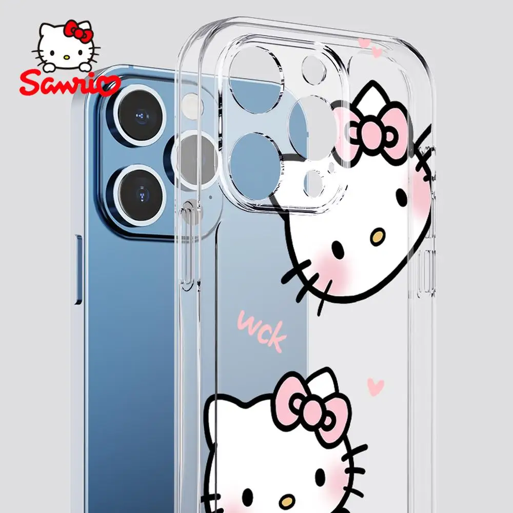 

Sanrio Kt Iphone 16 Promax Case Iphone 16/15/14/13/12/11/x/xs/xs Max/pro Max Girls Phone Case Hello Kitty Kawaii Accessory Toys