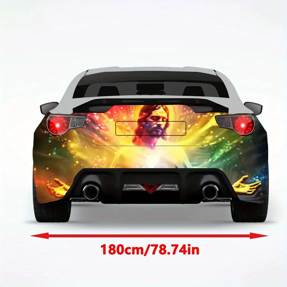 Radiant Figure Car Sticker-Vinyl Decal for Car Rear, Waterproof Self-Adhesive Vinyl Stickers for Vehicle Tail & Bumper, Decorati
