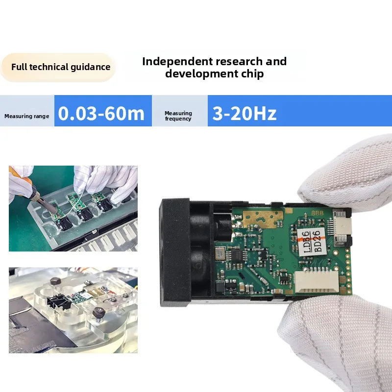 High Frequency TOF Ranging Sensor Module Industrial Grade Green Light TTL Serial Port Chip Factory Direct