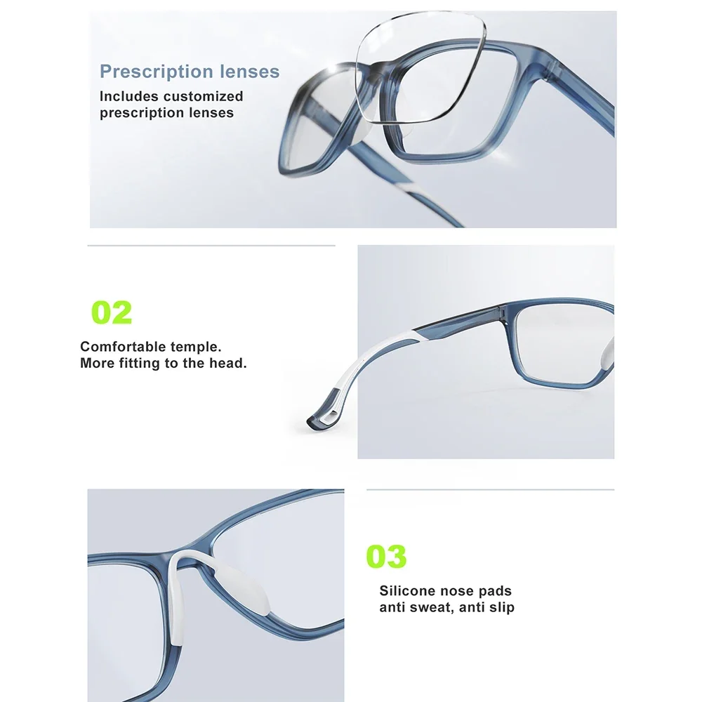 KUXA الرياضة الدراجات وصفة طبية النظارات البصرية وصفة قصر النظر العدسات الرجال النظارات TR90 العين UV الاستقطاب النظارات الشمسية Outdoo