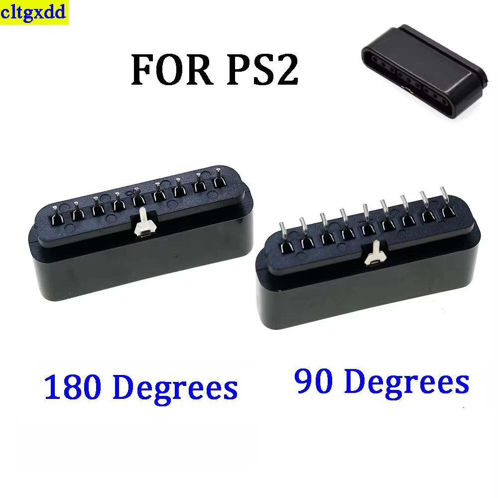 

cltgxdd 1piece FOR PS2 console 9-pin 90 degree/180 degree motherboard plug game controller slot connector adapter