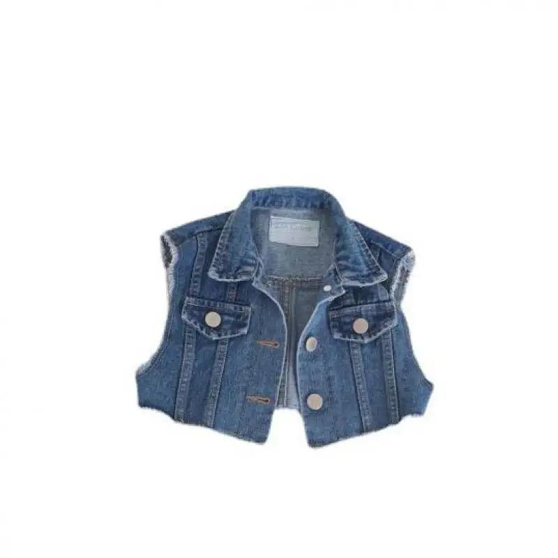 New Children Sleeveless Denim Vest Solid Baby Girl Denim Jacket Fashion Kids Clothing Infant Boys Vest Coat Toddler Tops