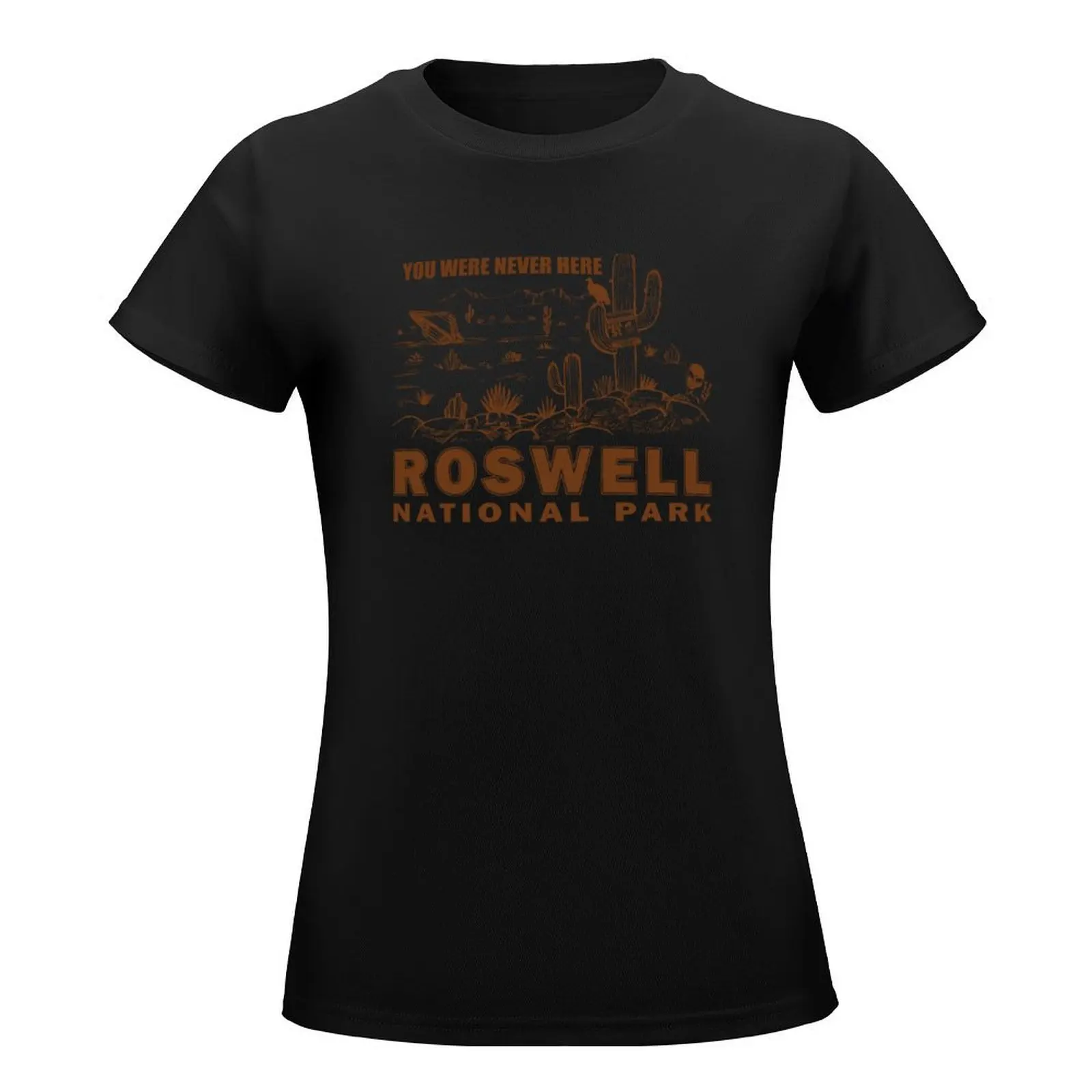 Roswell National Park UFO Flying Saucer Aliens T-Shirt lady clothes plain customs design your own new edition t shirts for Women