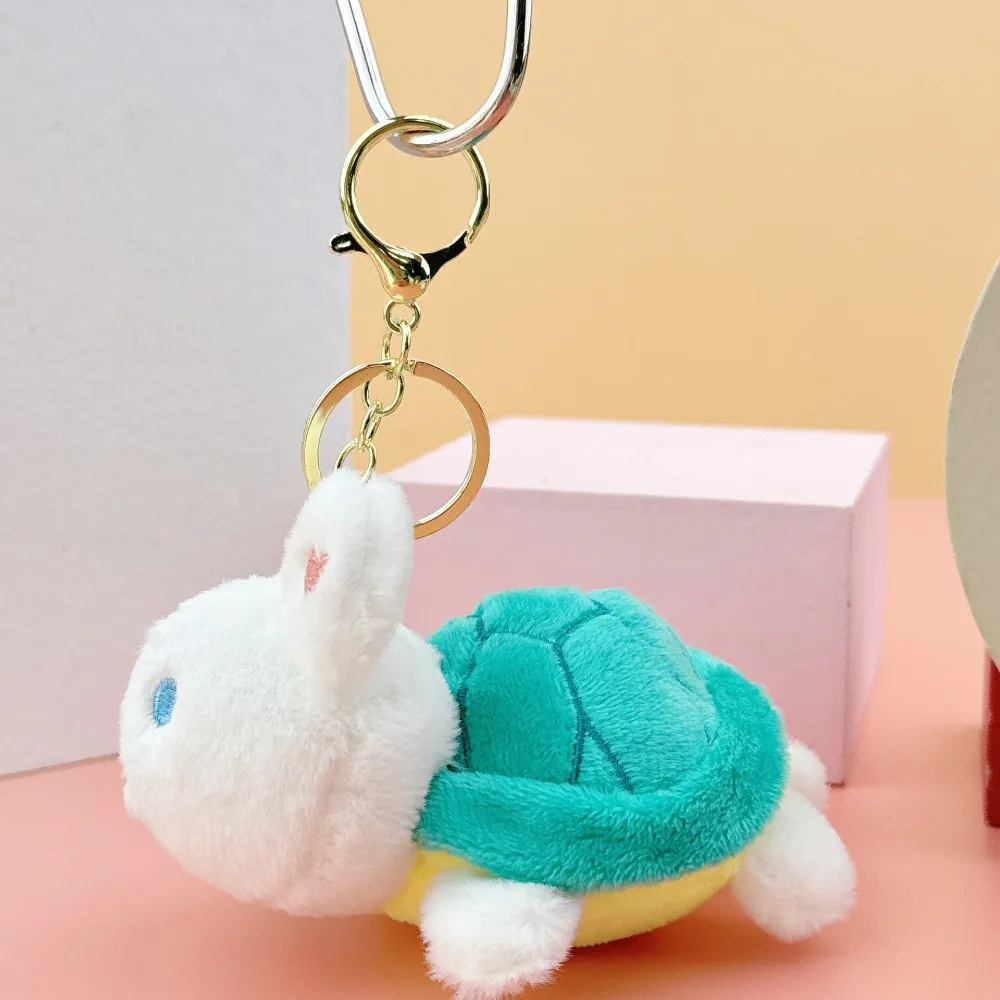 Lovely Turtle Rabbit Plush Pendant Bag Hanging Creative Plush Doll Keychain Cute Stuffed Plush Toy Keyring Birthday Gift