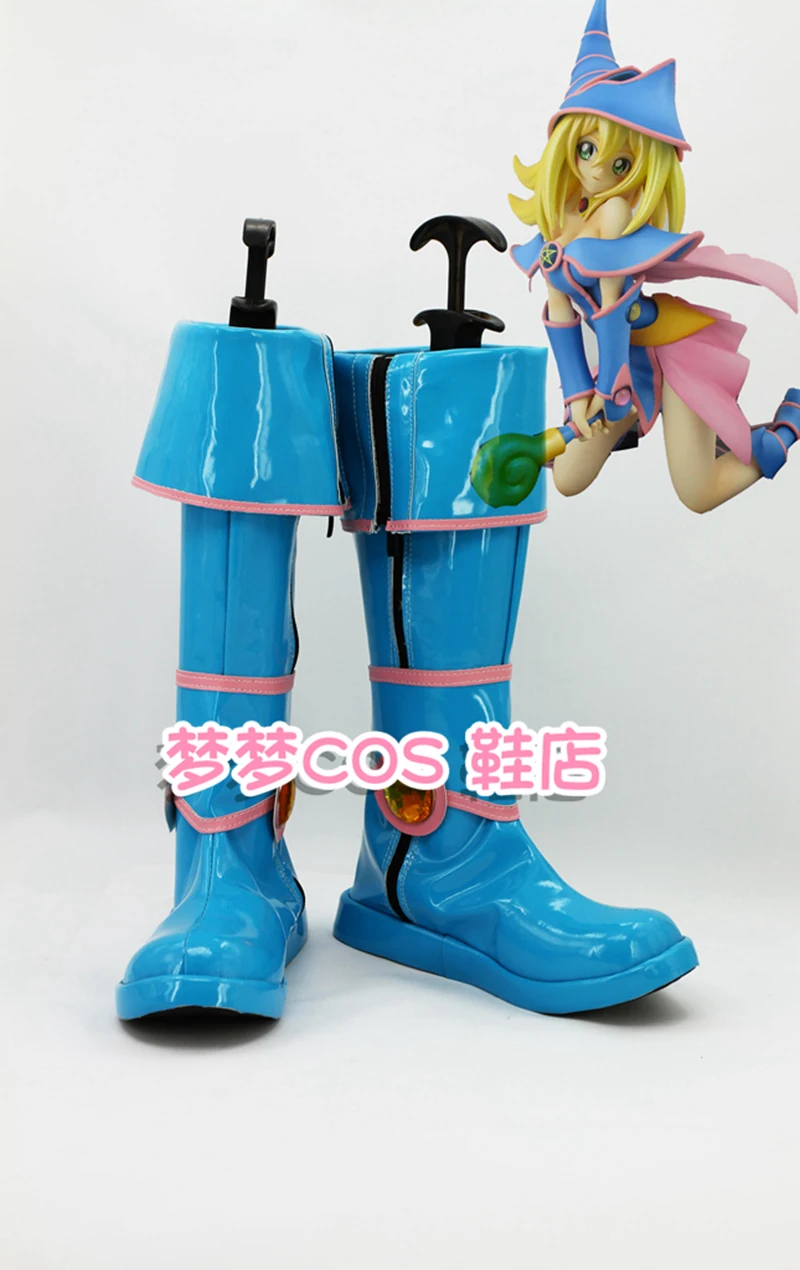 

Yu-Gi-Oh Dark Magician Girl Mana cosplay Shoes Boots Anime Party Cosplay Boots Custom-Made