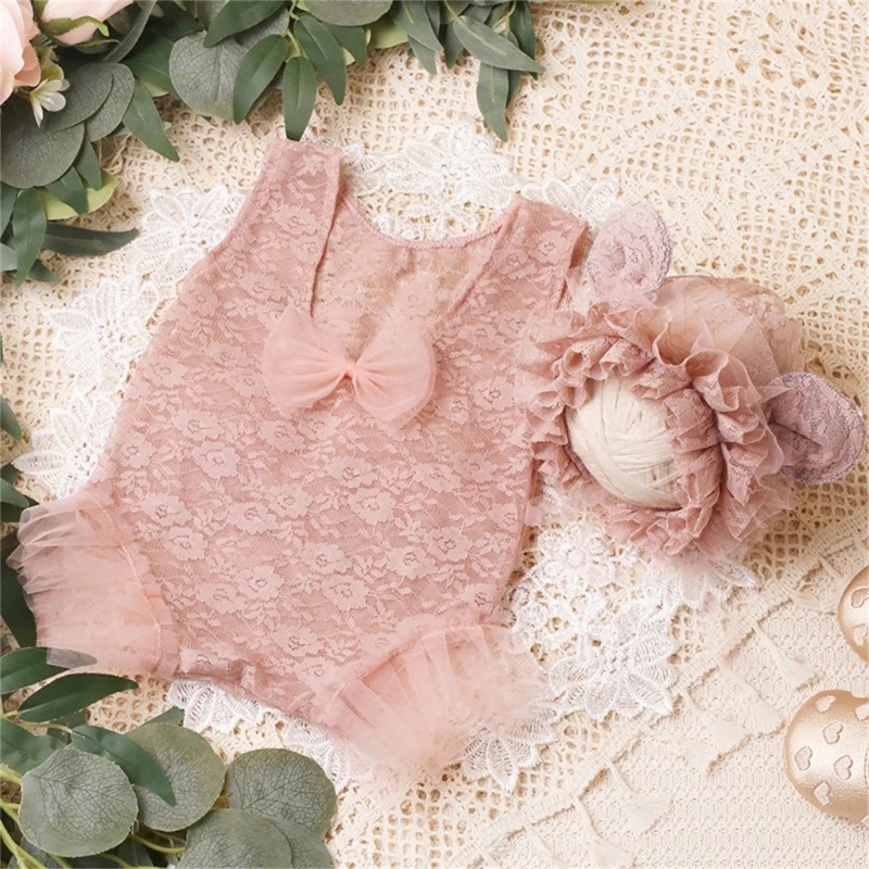 Baby Girl Photo Costume Lace Romper Newborn Photography Clothes Princess Outfit Drop shipping