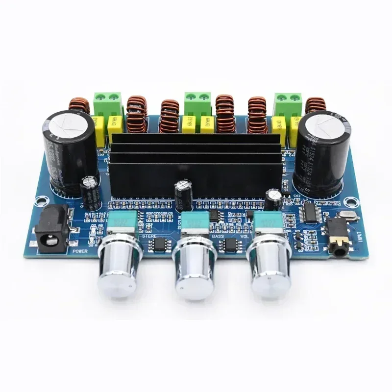 2*50w + 100w bluetooth 5.0 duplo tpa3116d2 placa amplificadora de potência subwoofer 2.1 canais áudio estéreo equalizador aux amp