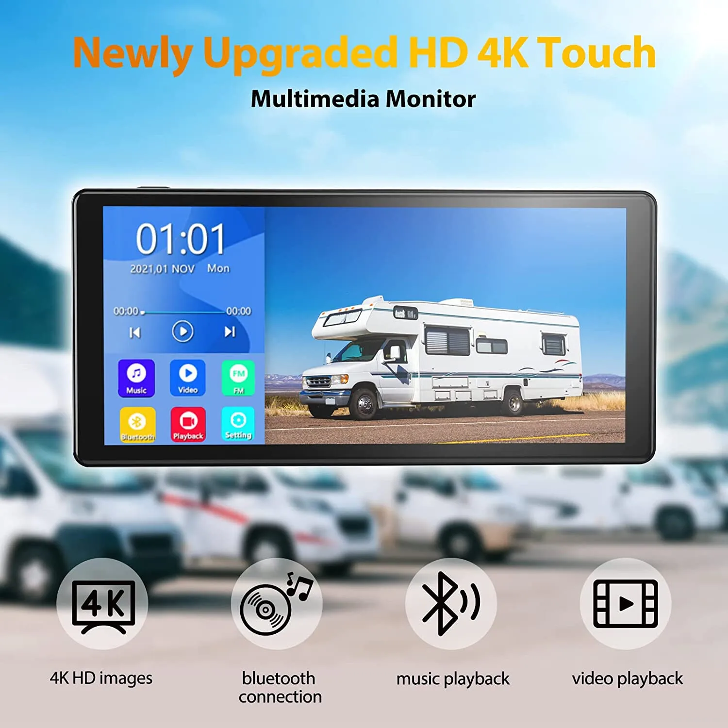 4CH Quad DVR Backup Camera System 10.36
