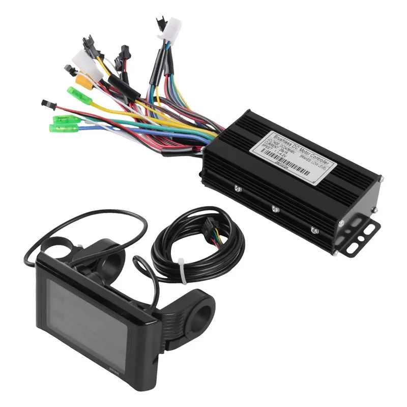 B62B-24V 36V 48V 500W 750W Brushless 26A Controller Throttle Brake Kit With LED SW900 Display E-Bike Parts