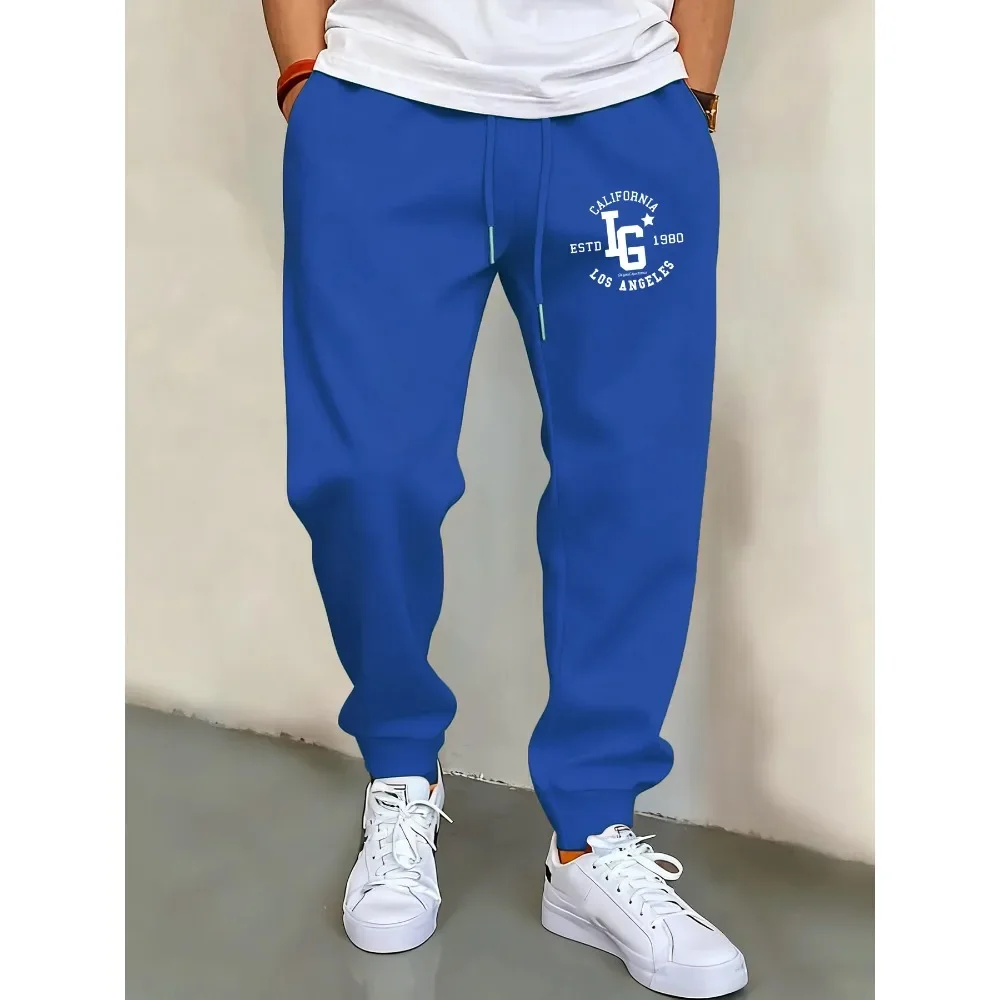 

California Estd 1980 Print Sweatpants For Man Street Fleece Trousers Drawstring Pocket Joggers Pants Unisex Hip Hop Clothing