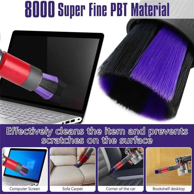 تمديد خرطوم A19Q + فرشاة غبار خالية من الخدش + ملحقات فرشاة مجمعة لأجزاء المكنسة الكهربائية دايسون V7 V8 V10 V11 V15