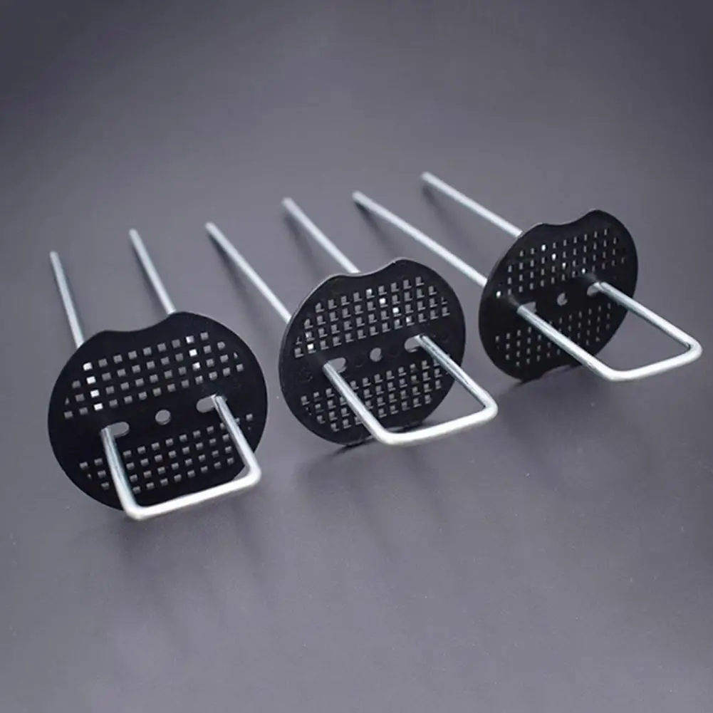 Galvanized Steel Garden Stakes 10pcs Galvanized Steel U-shaped Floor Nails High Strength Garden Mulch Securing Accessories
