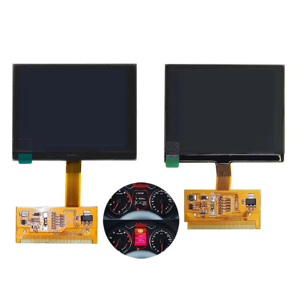 Pantalla LCD de coche para Audi TT Cluster VDO pantalla LCD para Audi A3 A4 A6 S3 S4 S6 para VW Golf Passat para reparación de píxeles de tablero de asiento