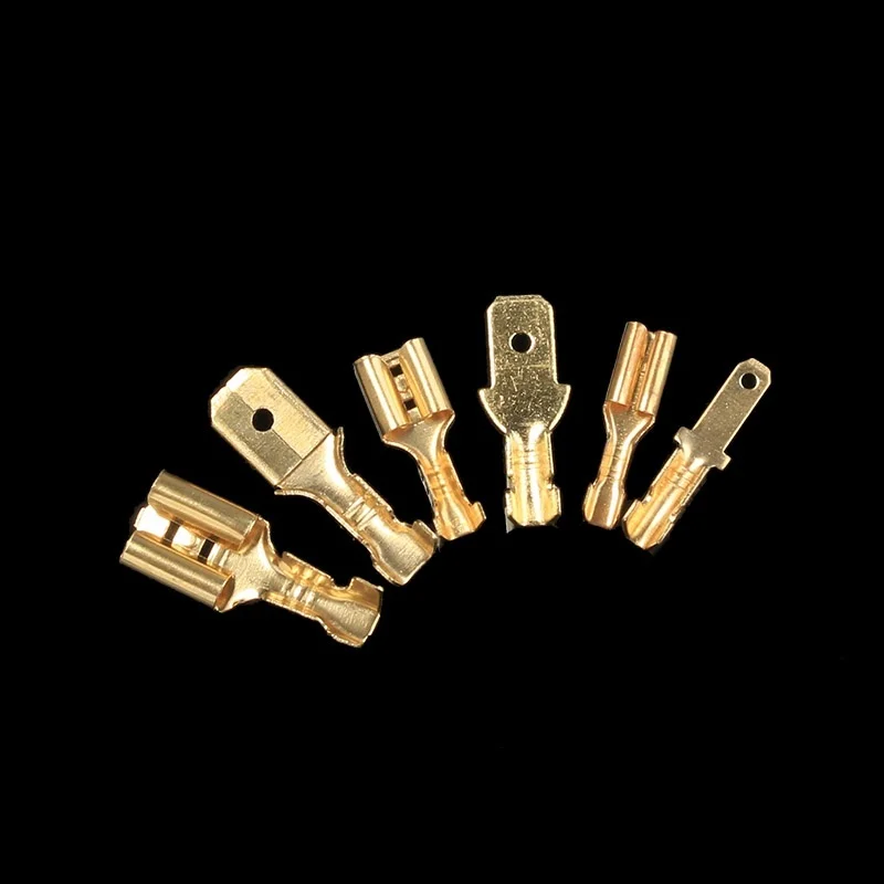 200 قطعة 2.8/4.8/6.3 مللي متر أنثى/ذكر محطات المجرف موصلات الأسلاك محطات تجعيد تجعيد مع أكمام عازلة شفافة