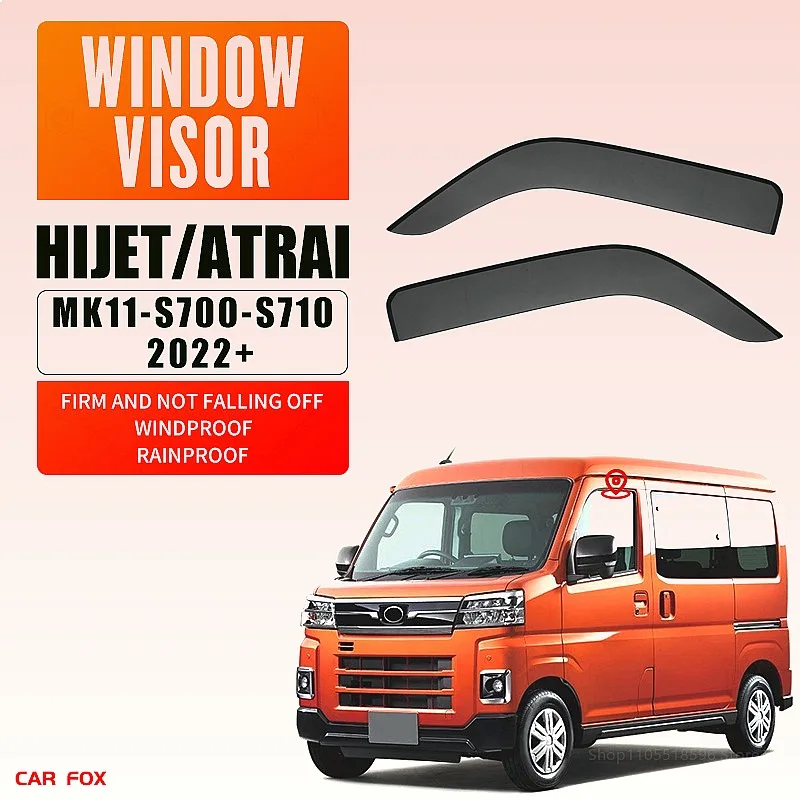

For Daihatsu HIJET S700 2014-2022+ Car Window Visor Rain Sun Shade Shield Auto Accessories