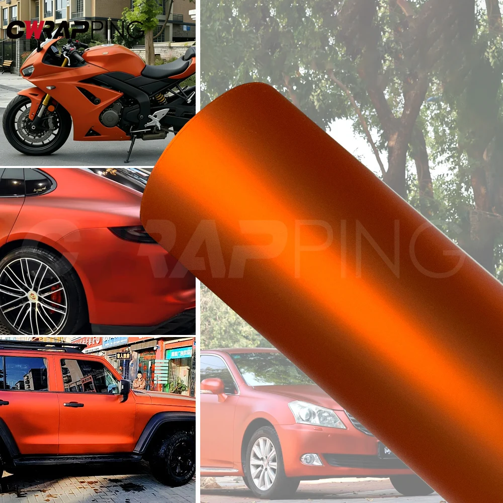 

Car Stickers Romanee Orange Automotive Sticker Anti-Scratch Motorcycle Adhesive Vinyl Wrap for Car Wrap Full Body Waterproof