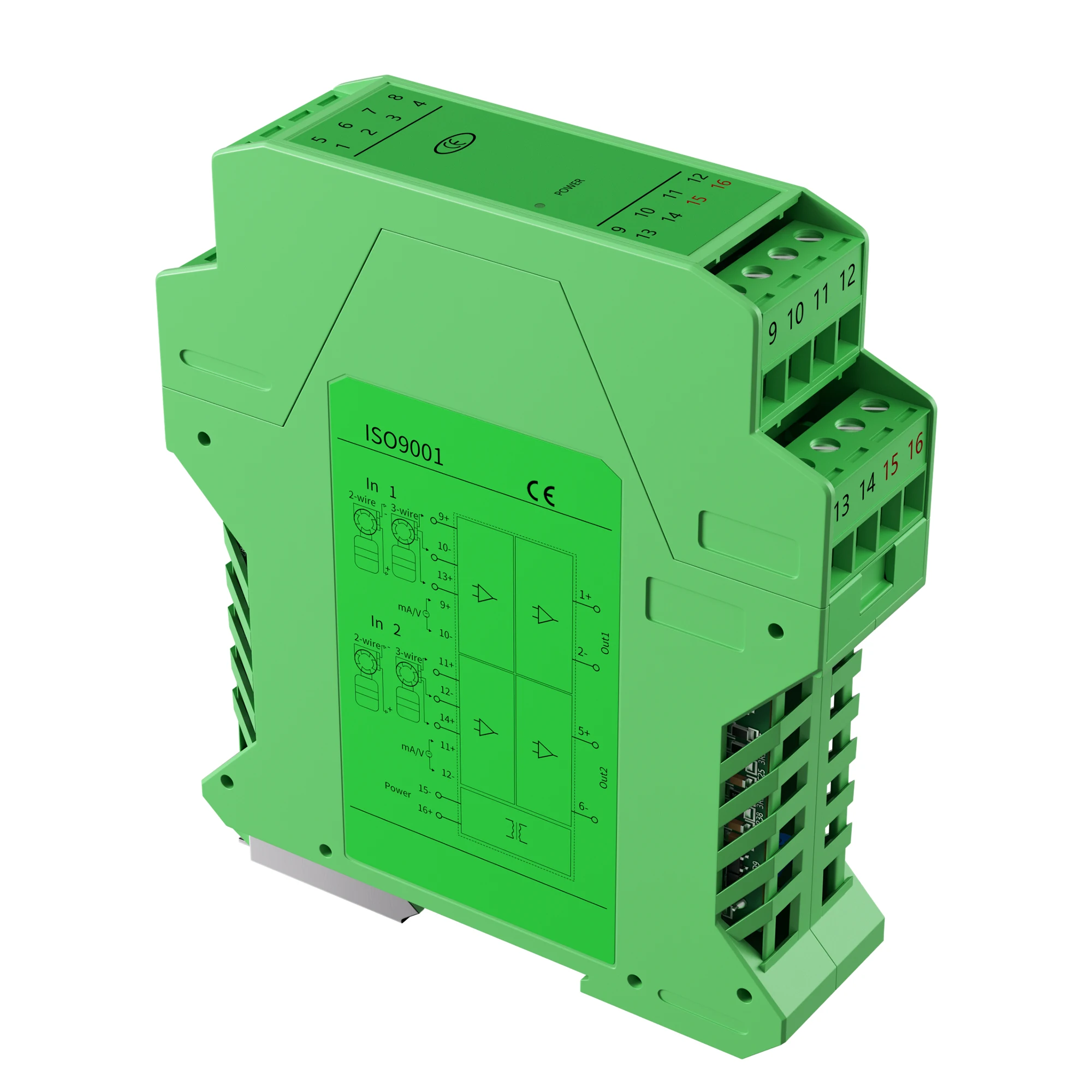 DC Signal Transmitter 4-20mA 0-10V 0-5V 1-5V Galvanic Signal Converter 2 In 2 Out 2 In 4 Out DC24V Analog Signal Isolator