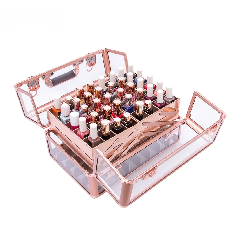 Cosmetic Trolley Travel Storage Organizer Nail Tables with 4 Drawers Rolling Manicure Table Nail Polish Workstation