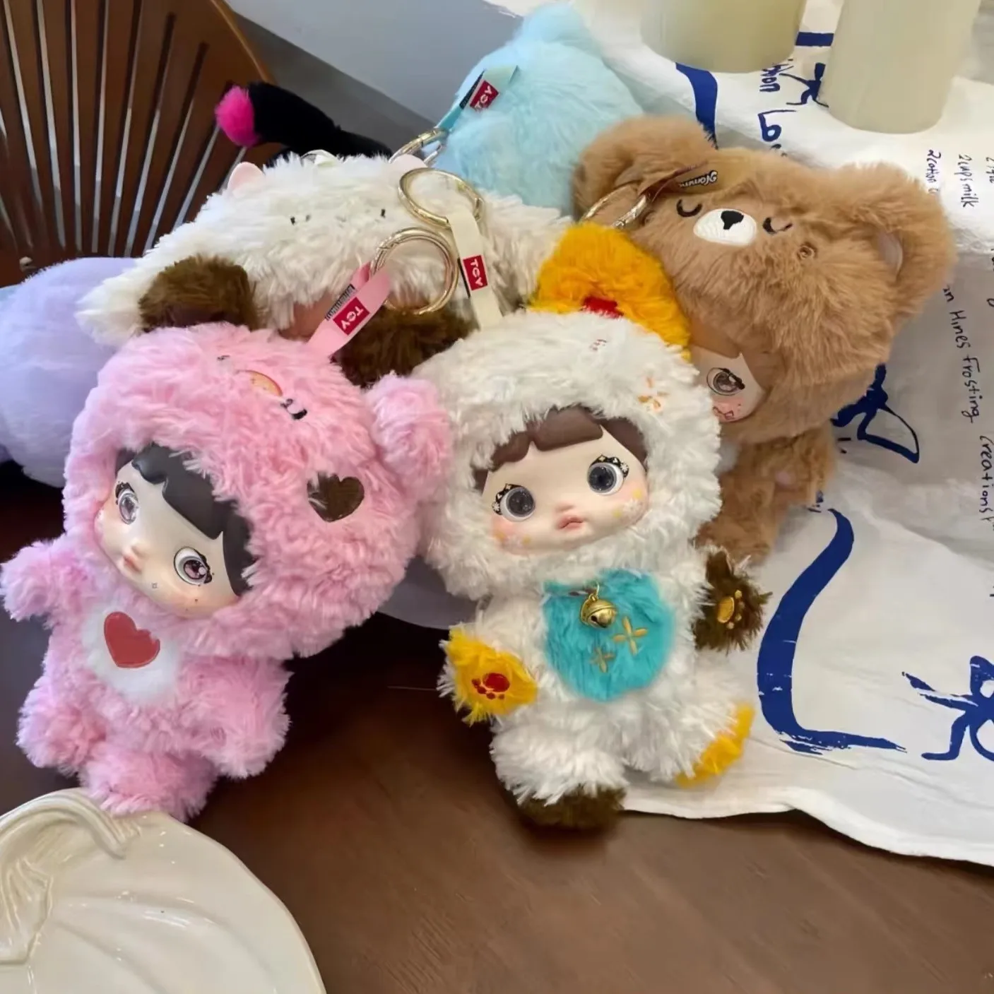 Nommi Lovelineless Never Ends Series Vinyl Face Plush Blind Box Keychain, Cute Doll, Purse Charm for Girls, kolekcjonerska zabawka prezentowa