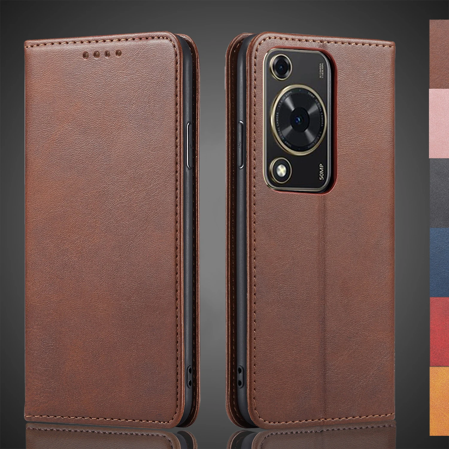 

Magnetic attraction Leather Case for Huawei Nova Y72s / Nova Y63 Holster Flip Cover Case Wallet Phone Bags Capa Fundas Coque