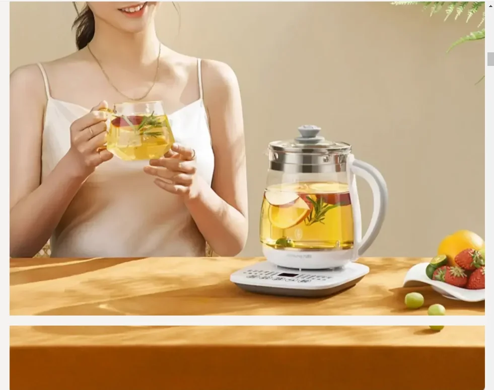 

220 В Jiuyang горшок для здоровья, автоматический утолщенный стеклянный многофункциональный бытовой электрический чайник, офисный электрический чайник AF