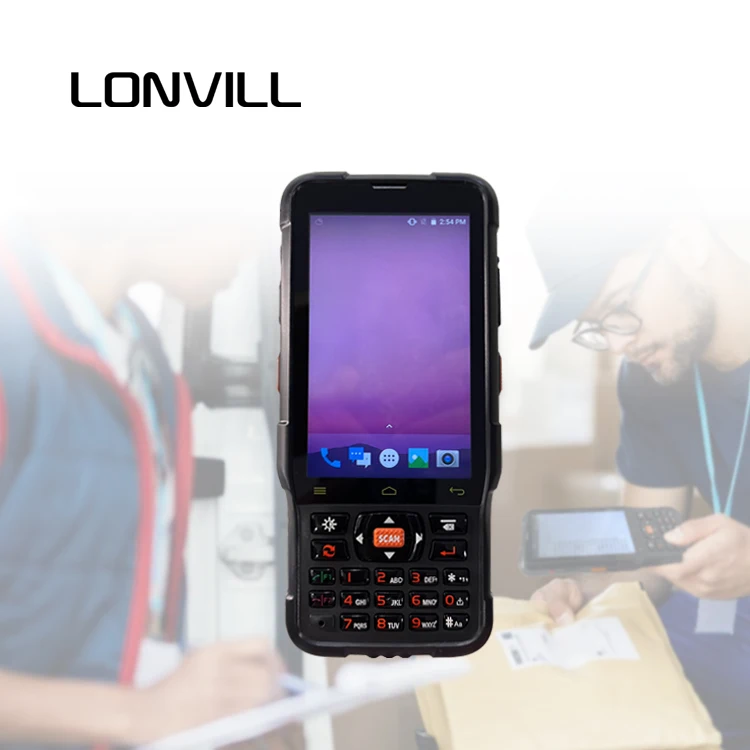 LONVILL IP54 2D Barcode RFID Handheld Computer 3200mAh Long Battery Life Fast WiFi POGO Pin Charging Rugged PDA