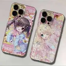 Cute Anime Girl Phone Case For IPhone 17e 17 16e 16 15 14 13 12 11 Mini Air Pro Max X XR XSMax Plus Transparent Soft Back Cover
