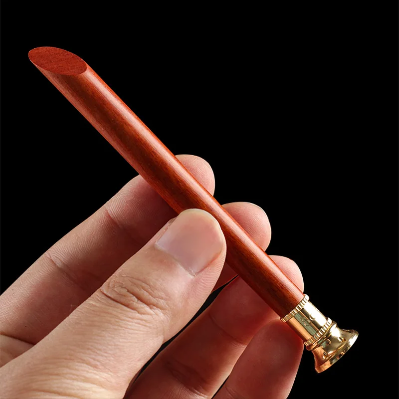 Rosewood Metal Pipe Cleaning Reamers Tamper Tool With Cigar Pass Needle Tobacco Pipes Accessories Cleaner Cleaning Tool