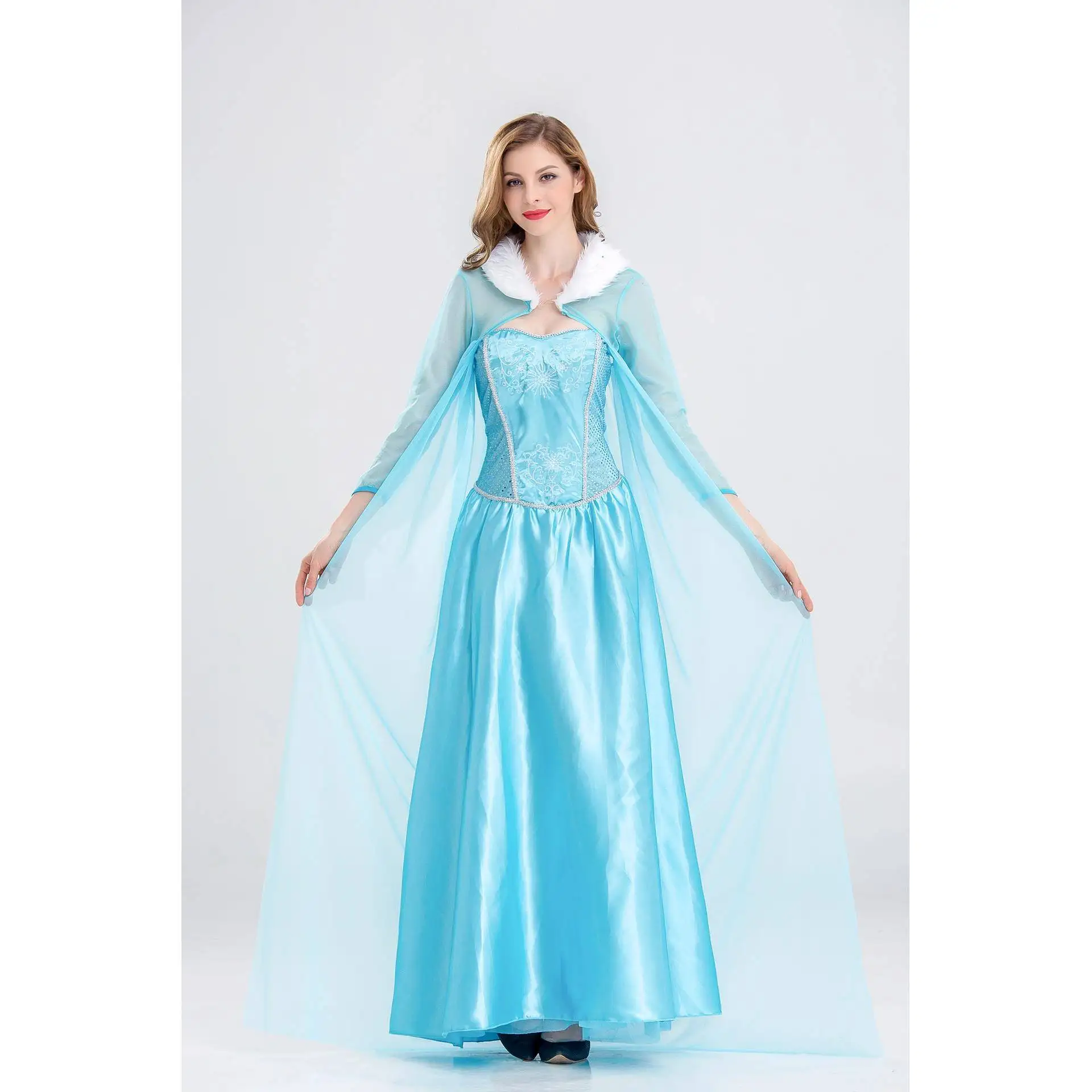 Elsa Queen Performance Costume Stage ow Princ Gonna Tema Costume tradizionale da donna Primavera 2025 Nuovo arrivo