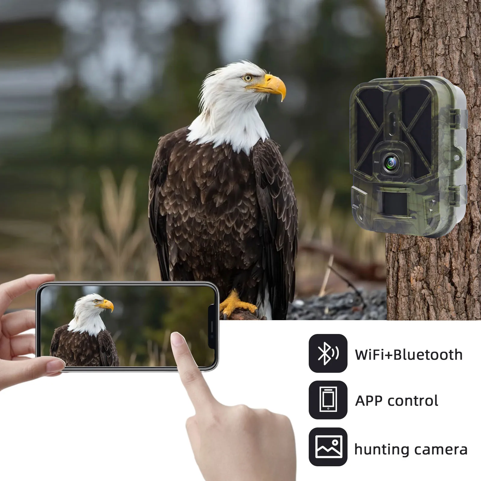 Hunting Night Vision Camera APP Control WIFI Monitoring Wireless Bluetooth Connection WIFI940PRO 940NM Animal Photo