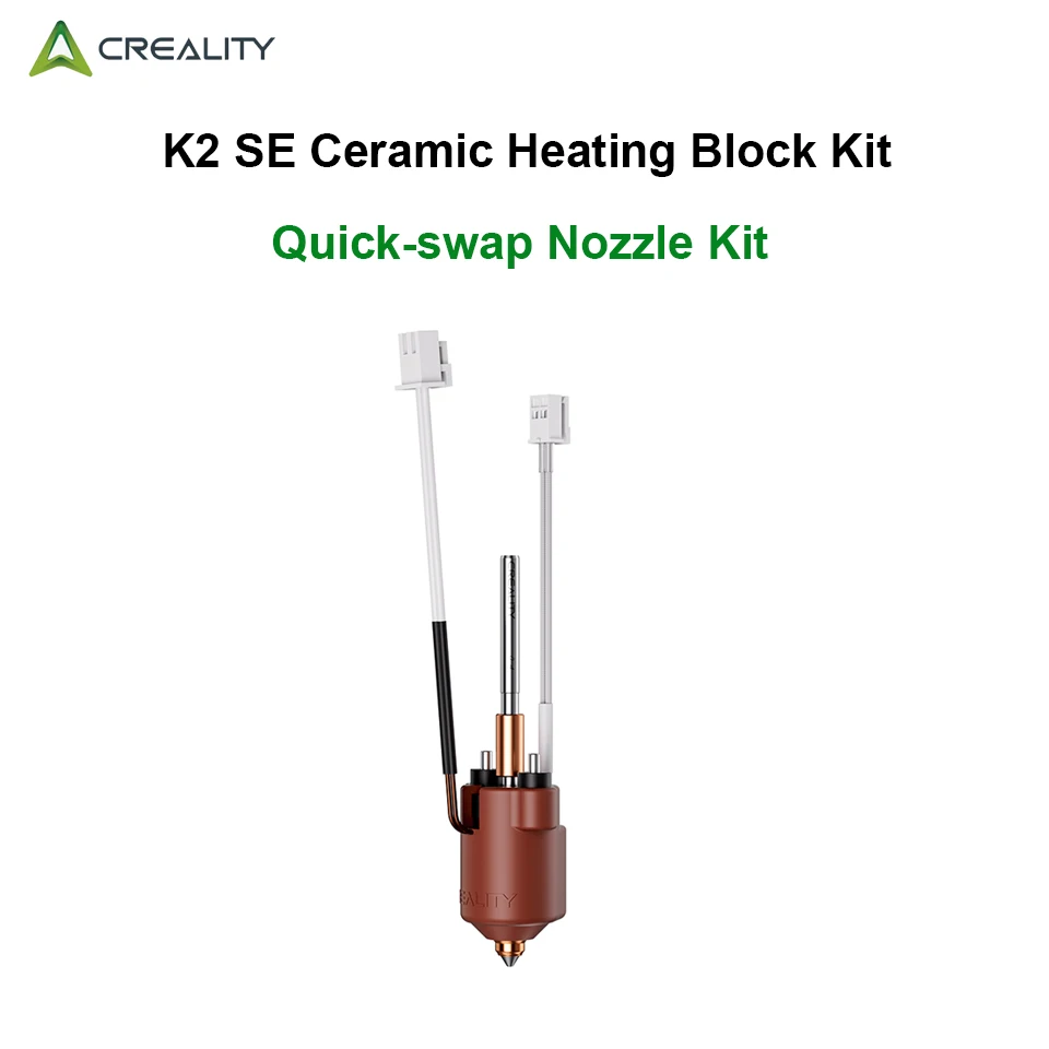 

Creality K2 SE Ceramic Heating Block Quick-swap Nozzle Kit High Flow Printing 300℃ High Temperature Resistance 3D Printer Parts